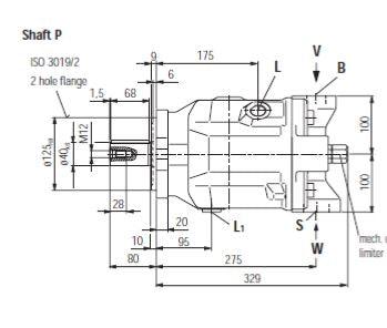 Rexroth R910987697 A10V 100PK Drive Shaft New Genuine Part