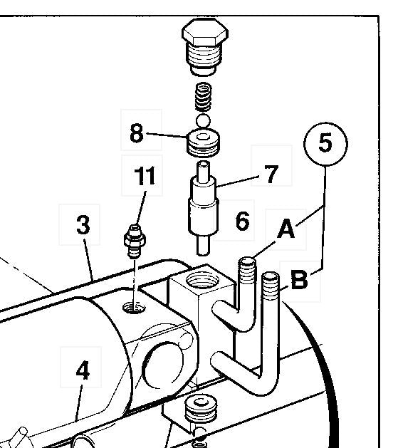 25/954600 JCB Cartridge Check Valve for Sway Ram (Item 8)