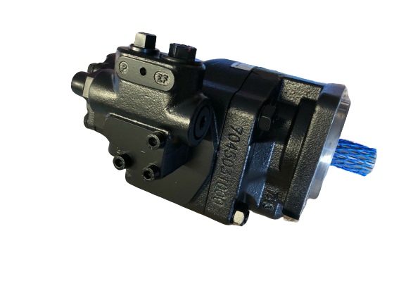 332/E6671 Genuine Parker / JCB Loadall Twin Hydraulic pump 45 + 16 CC/REV - Unwin Hydraulic Engineering