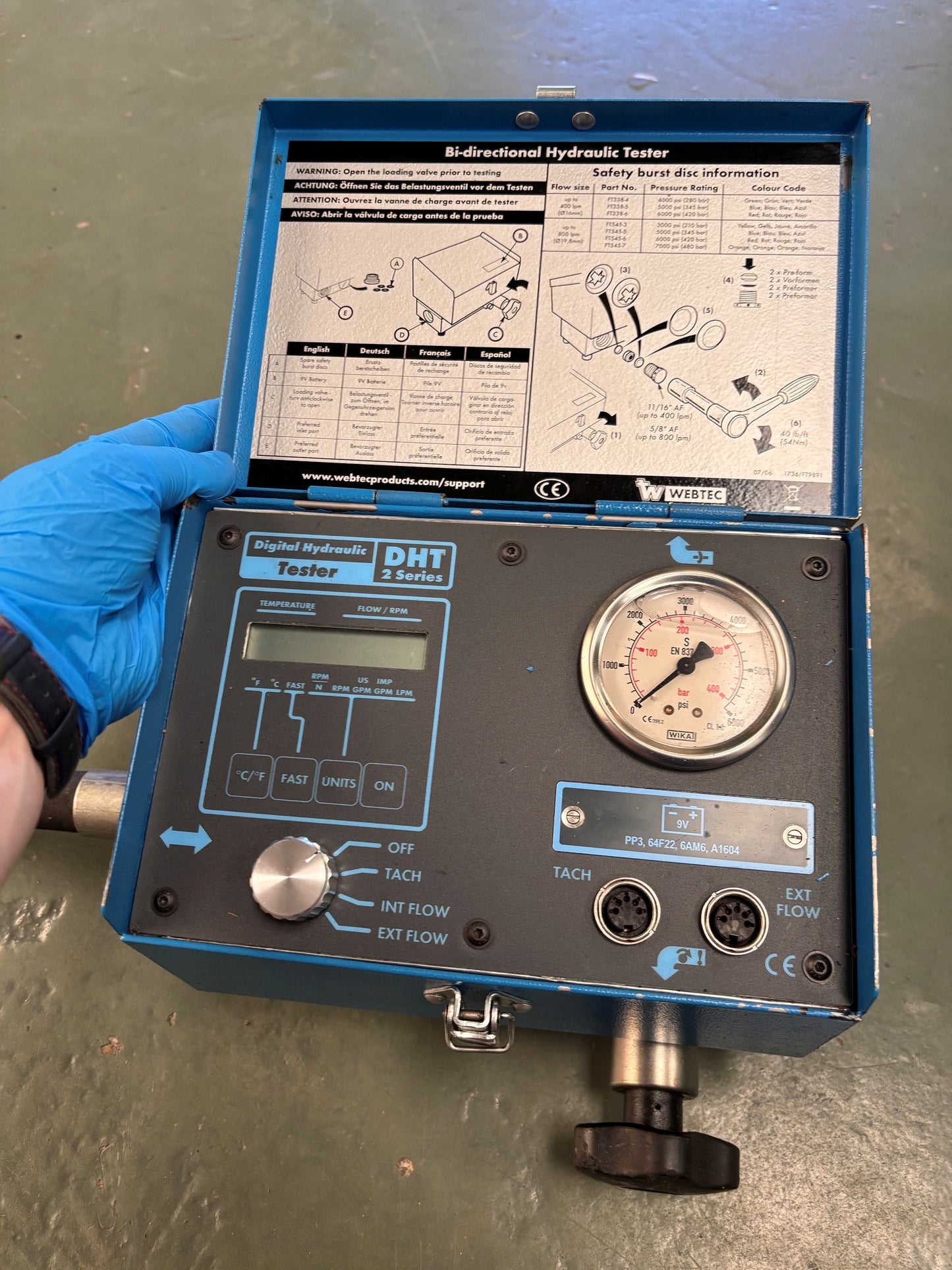 Webtec DHT402-B-6 Digital Hydraulic Test Unit 1" BSP Ports **** Used Unit***