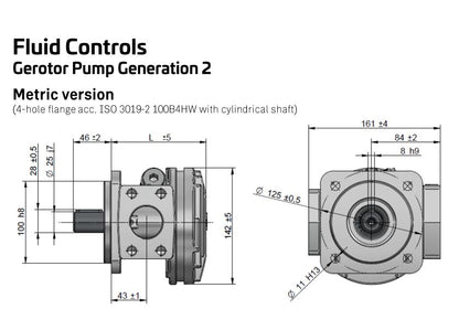 ASA 60cc/rev Gerotor Oil pump APBH60MNBP99K